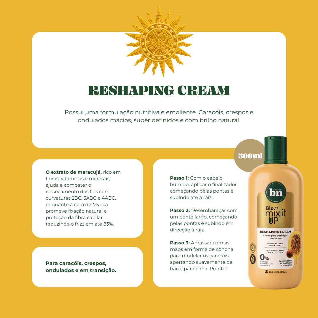 Creme para Definição de Caracóis com Redução de Frizz