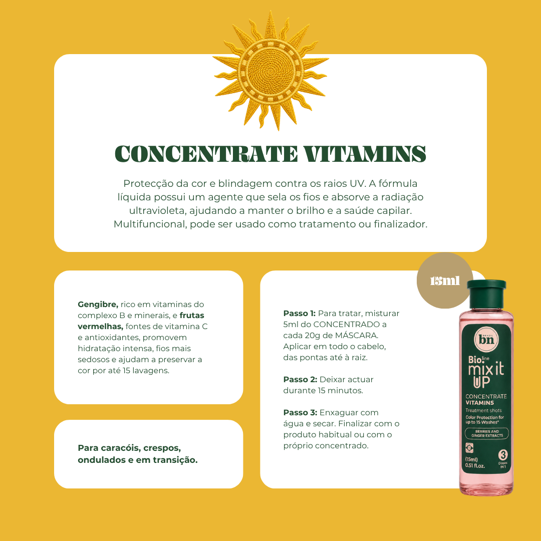 Ampola de Vitaminas Proteção da Cor e Raios UV
